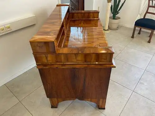 Restaurierter Biedermeier Sekretär Schreibtisch Antik mit Intarsien G1129-1