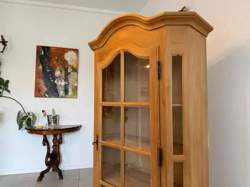 Bäuerlicher Vitrinenschrank Glasschrank Bauernschrank Vitrine  - G1719