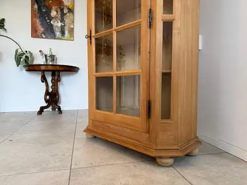Bäuerlicher Vitrinenschrank Glasschrank Bauernschrank Vitrine  - G1719