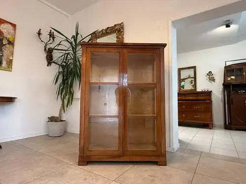 Originale Art Deco Vitrine Glasschrank Bücherschrank Antiquität Antik Möbel G173