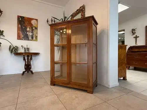 Originale Art Deco Vitrine Glasschrank Bücherschrank Antiquität Antik Möbel G173