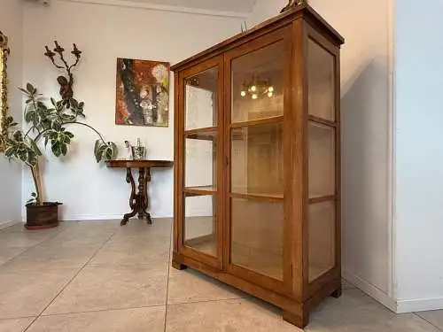 Originale Art Deco Vitrine Glasschrank Bücherschrank Antiquität Antik Möbel G173