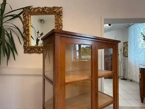 Originale Art Deco Vitrine Glasschrank Bücherschrank Antiquität Antik Möbel G173