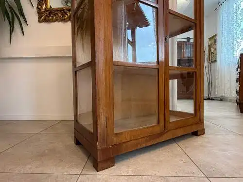 Originale Art Deco Vitrine Glasschrank Bücherschrank Antiquität Antik Möbel G173