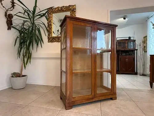 Originale Art Deco Vitrine Glasschrank Bücherschrank Antiquität Antik Möbel G173