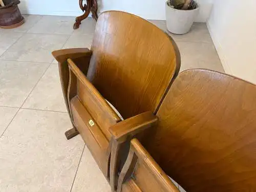 Original Wiener Kinosessel 2er Sitz Klappstuhl Stuhl Nostalgie G1735