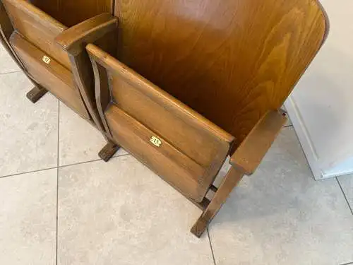 Original Wiener Kinosessel 2er Sitz Klappstuhl Stuhl Nostalgie G1735