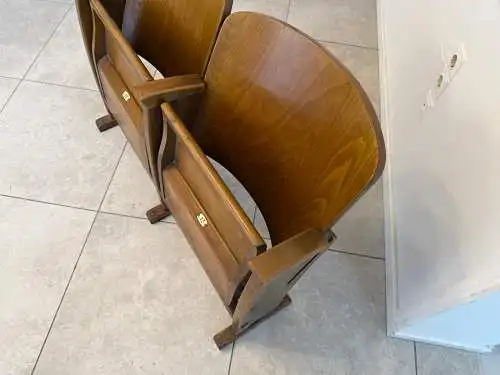 Original Wiener Kinosessel 2er Sitz Klappstuhl Stuhl Nostalgie G1735
