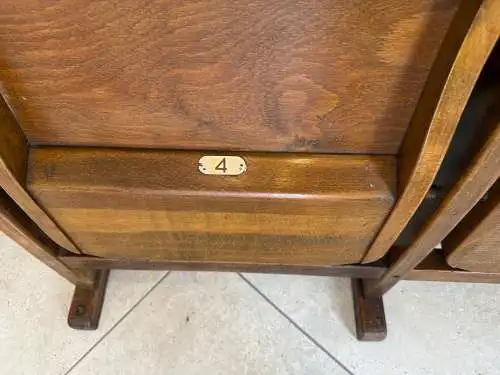 Original Wiener Kinosessel 2er Sitz Klappstuhl Stuhl Nostalgie G1721