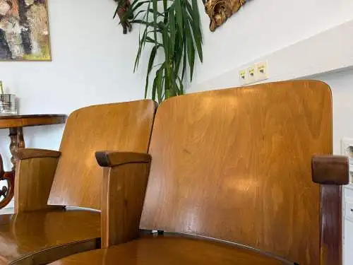 Original Wiener Kinosessel 2er Sitz Klappstuhl Stuhl Nostalgie G1723