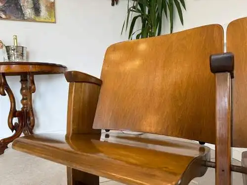 Original Wiener Kinosessel 2er Sitz Klappstuhl Stuhl Nostalgie G1723