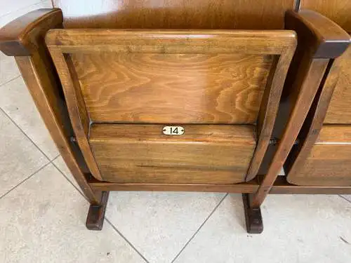 Original Wiener Kinosessel 2er Sitz Klappstuhl Stuhl Nostalgie G1723