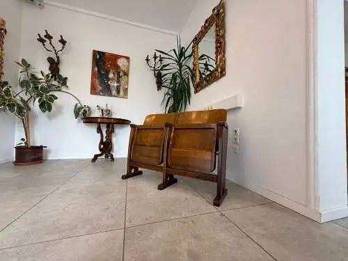Original Wiener Kinosessel 2er Sitz Klappstuhl Stuhl Nostalgie G1723