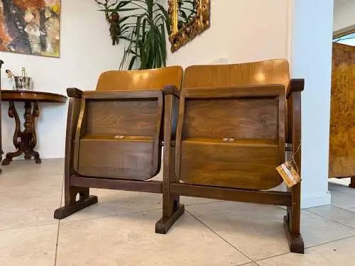 Original Wiener Kinosessel 2er Sitz Klappstuhl Stuhl Nostalgie G1733
