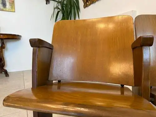 Original Wiener Kinosessel 2er Sitz Klappstuhl Stuhl Nostalgie G1733
