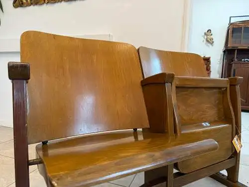 Original Wiener Kinosessel 2er Sitz Klappstuhl Stuhl Nostalgie G1733