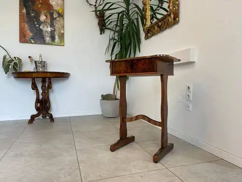 Restaurierter Biedermeier Spieltisch Tisch Schachtisch Konsoltisch G1745
