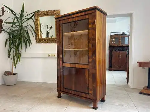 Originale Biedermeier Vitrine Glasschrank Antiquität Bücherschrank G1746