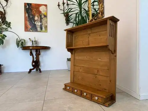 Altes Bauernregal Wandregal Stellage Tellerboard Board Naturholzmöbel G1753