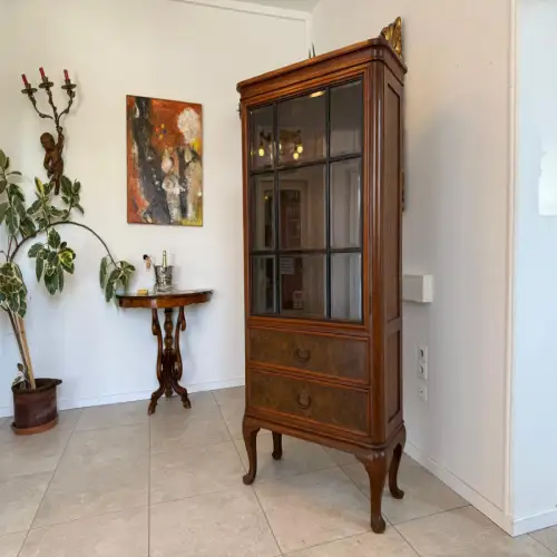Originale Art Deco Vitrine Glasschrank Sammlervitrine G1770