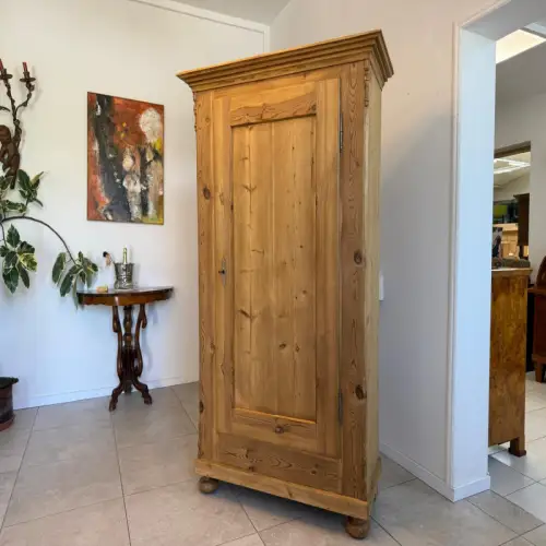 Originaler restaurierter Biedermeier Bauernschrank Naturholzschrank G1793