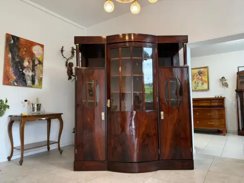 Sale Restaurierte Jugendstil Glasschrank Vitrine Bücherschrank Antiquität G1819