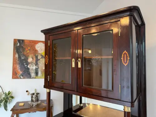 Sale Restauriertes Jugendstil Designerbuffet Aufsatzbuffet Schellack Antiquität 
