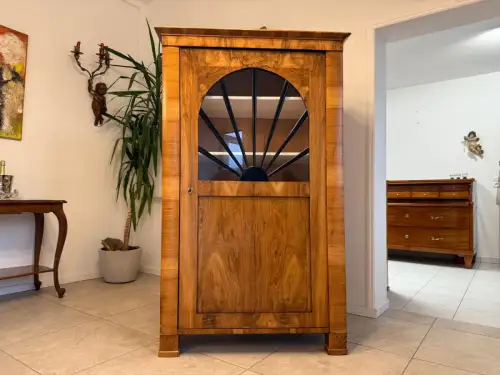 Antiquität Biedermeier Vitrine Bücherschrank Antiquität G1806