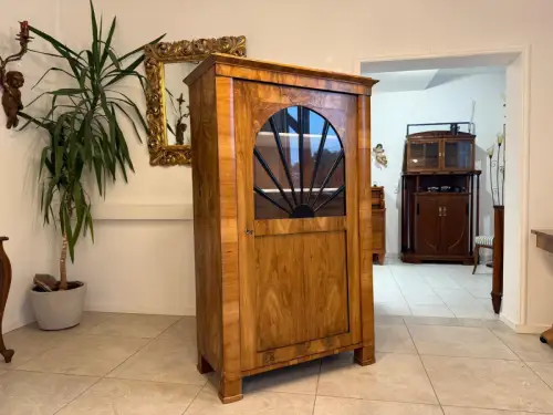 Antiquität Biedermeier Vitrine Bücherschrank Antiquität G1806