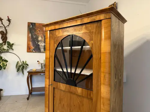 Antiquität Biedermeier Vitrine Bücherschrank Antiquität G1806
