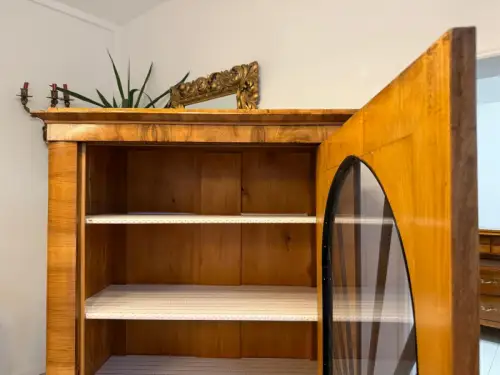 Antiquität Biedermeier Vitrine Bücherschrank Antiquität G1806