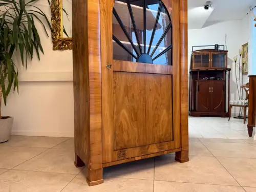 Antiquität Biedermeier Vitrine Bücherschrank Antiquität G1806