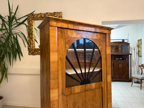 Antiquität Biedermeier Vitrine Bücherschrank Antiquität G1806