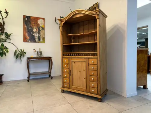 Bäuerliches Bücherregal Gründerzeit Stellage Naturholz G1805