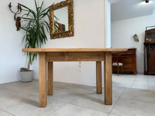 Massiver Bauerntisch Naturholz Fichte Esstisch Wandtisch G1804