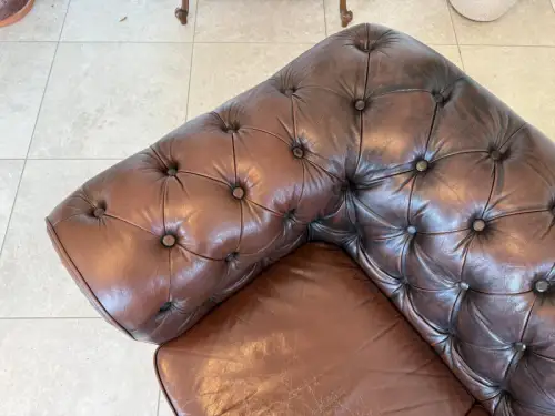 Chesterfield 2er Clubsofa Diwan Couch Zigarrenbraun G1831