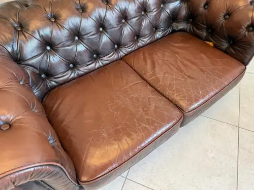 Chesterfield 2er Clubsofa Diwan Couch Zigarrenbraun G1831