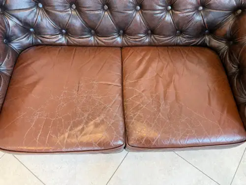 Chesterfield 2er Clubsofa Diwan Couch Zigarrenbraun G1831