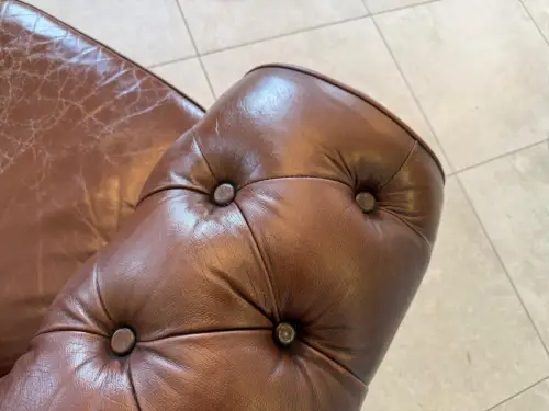 Chesterfield 2er Clubsofa Diwan Couch Zigarrenbraun G1831