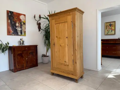 Restaurierter Biedermeier Bauernschrank Naturholzschrank Antik G1855