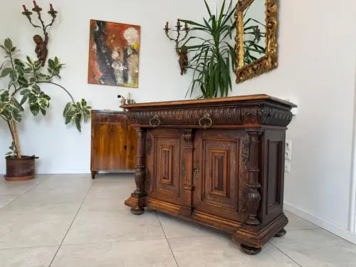 Säulenanrichte Gründerzeit Anrichte Schrank Antiquität G1886