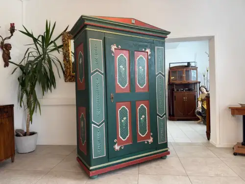 Originaler Handbemalter Bauernschrank Dielenschrank Bauernstube G1870