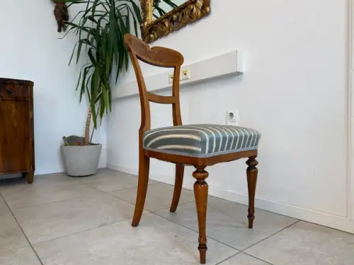 Biedermeier Sessel Stuhl Nussholz Rarität Antiquität G1858-1