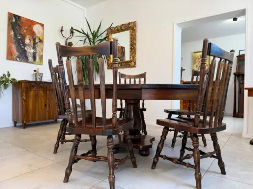 Bauernstube Speisezimmergruppe Tisch 5 Sessel  G1901