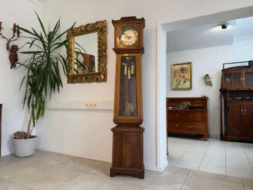 Originaler Jugendstil Regulator Standuhr 3 Gewichte Antik G1894