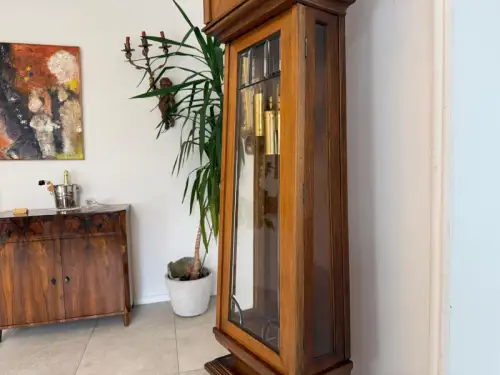 Originaler Jugendstil Regulator Standuhr 3 Gewichte Antik G1894