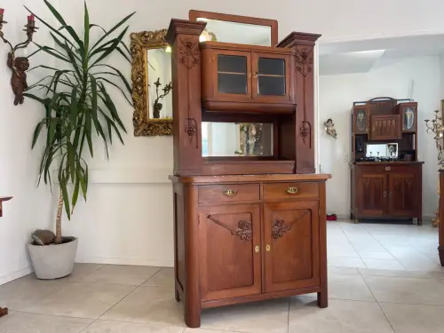 Originale Jugendstil Kredenz Bücherschrank Rudolf Baumgartner G1627