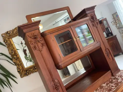 Originale Jugendstil Kredenz Bücherschrank Rudolf Baumgartner G1627