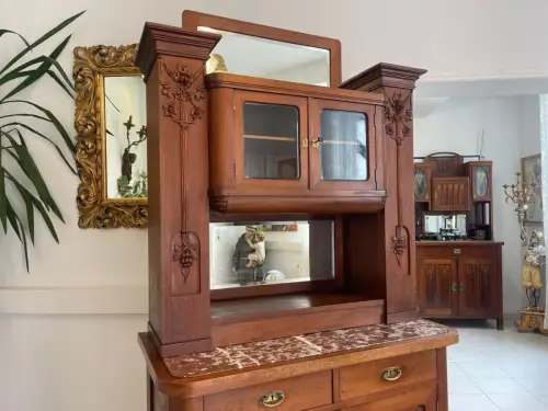Originale Jugendstil Kredenz Bücherschrank Rudolf Baumgartner G1627