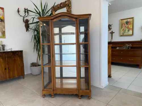 SALE Authentische Biedermeier Vitrine Bücherschrank Sammlervitrine Antiquität G1